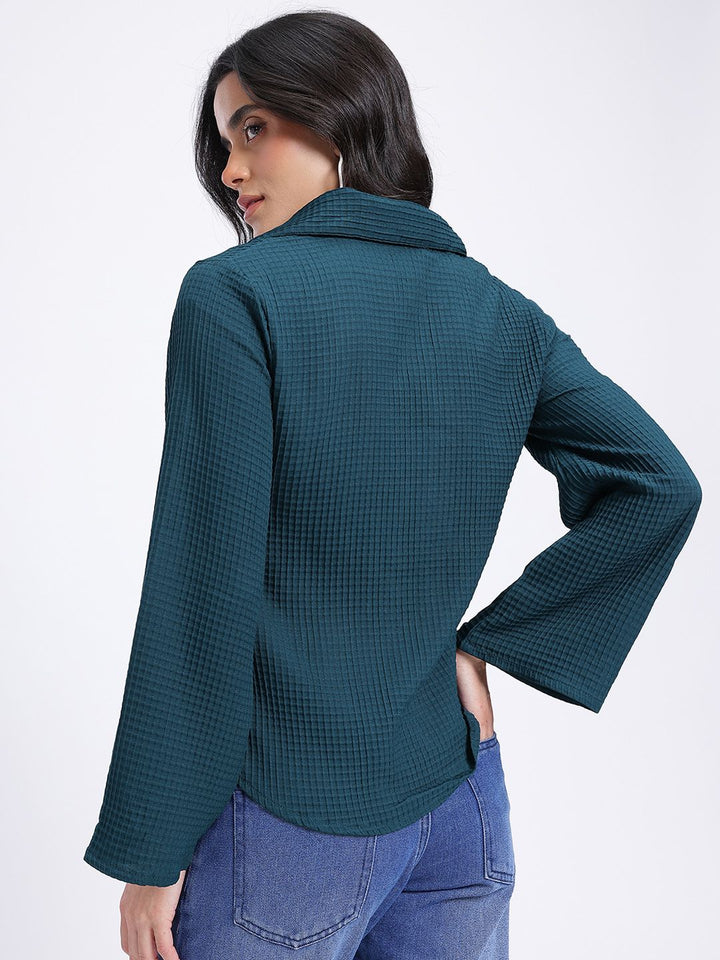 DressBerry Waffle Vibe Textured Shirt