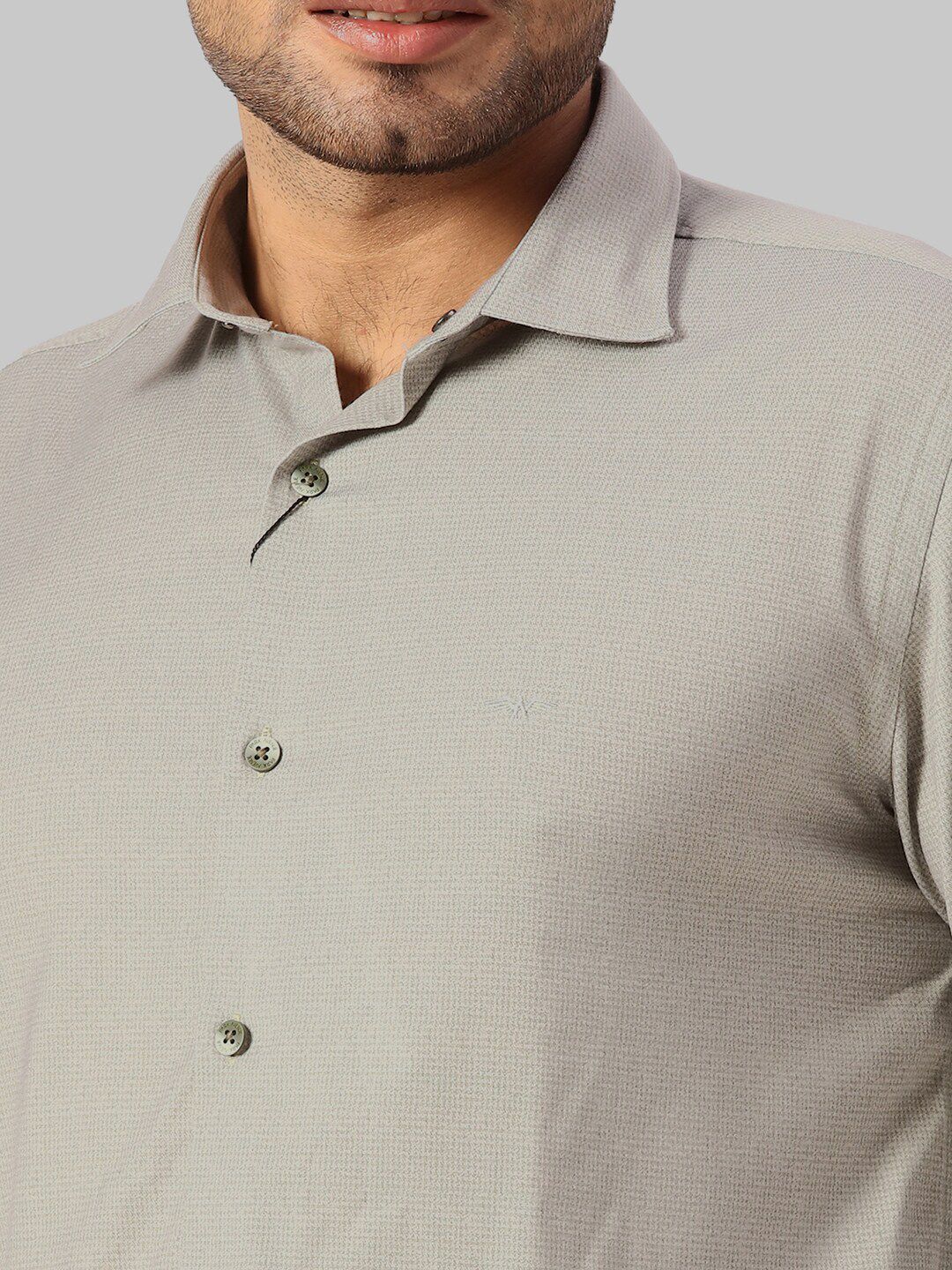 Park Avenue Spread Collar Slim Fit Opaque Casual Shirt