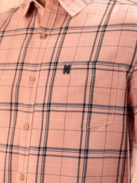 The Indian Garage Co Men Windowpane Checked Casual Shirt
