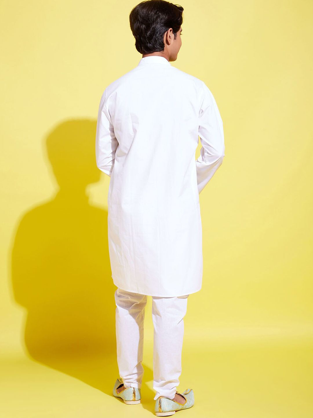 VASTRAMAY Boys White Pure Cotton Kurta with Pyjamas