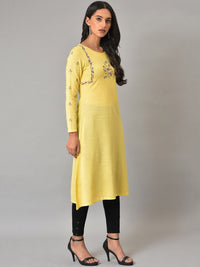 W Floral Embroidered Zardozi Acrylic Kurta