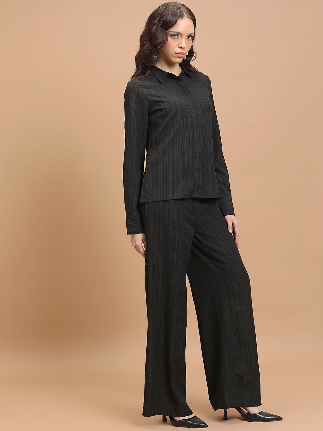 Tokyo Talkies Pleated Shirt With Trousers