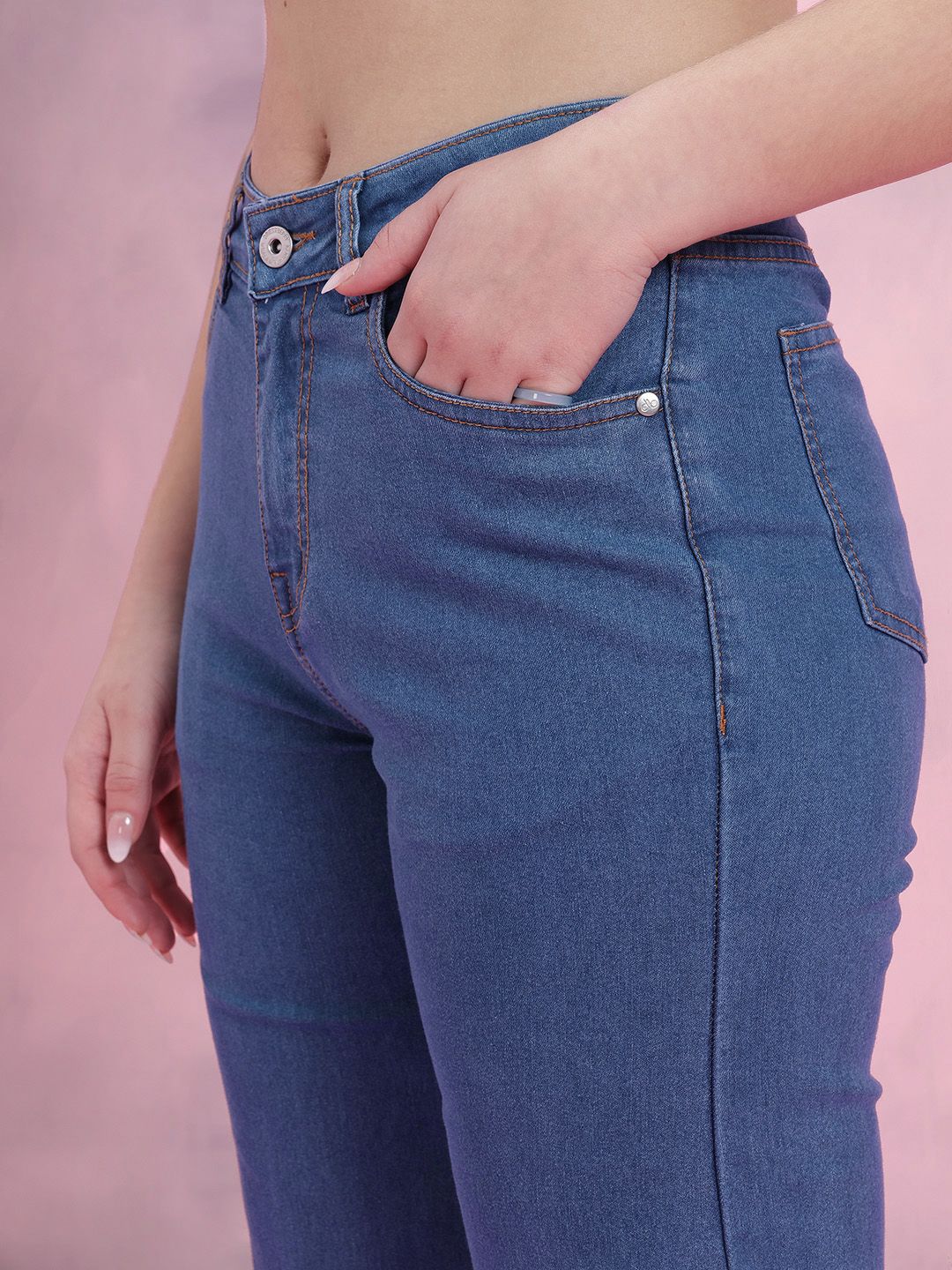 DressBerry Women Mid-Rise Wide Leg Jeans