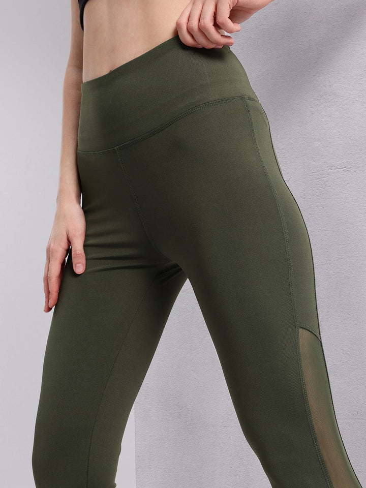 HRX by Hrithik Roshan Women Mesh Detail Rapid-Dry Yoga Tights