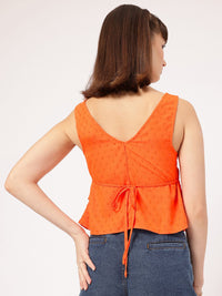 DressBerry Girlish Glimmers Dobby Ruffled A-line Top