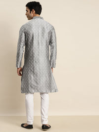 SOJANYA Men Ethnic Motifs Woven Design Jacquard Straight Kurta