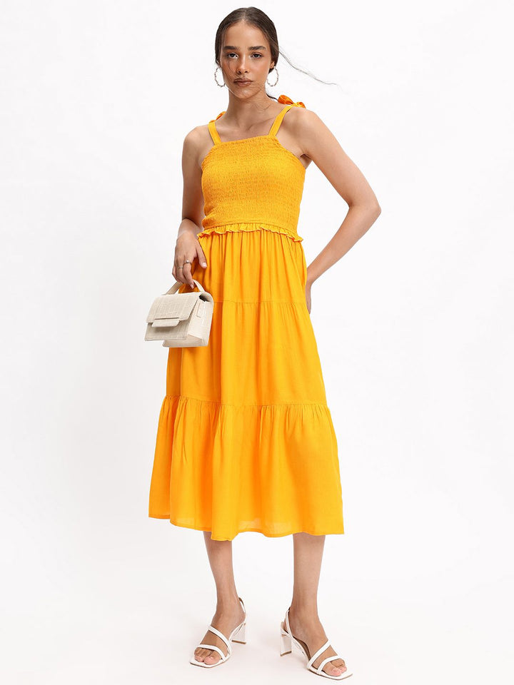 DressBerry Perfect Vacay Vibes Smocked Midi Sundress