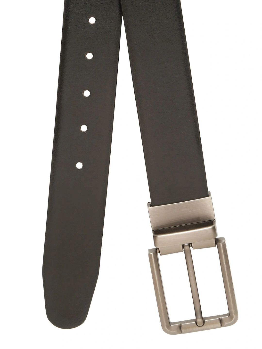 Teakwood Leathers Men Textured Leather Reversible Formal Belt