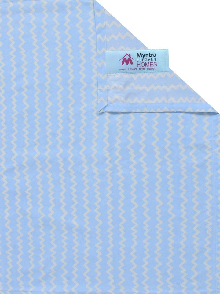 Myntra Elegant Homes Blue 300 TC Single Bedsheet with 1 Pillow Covers