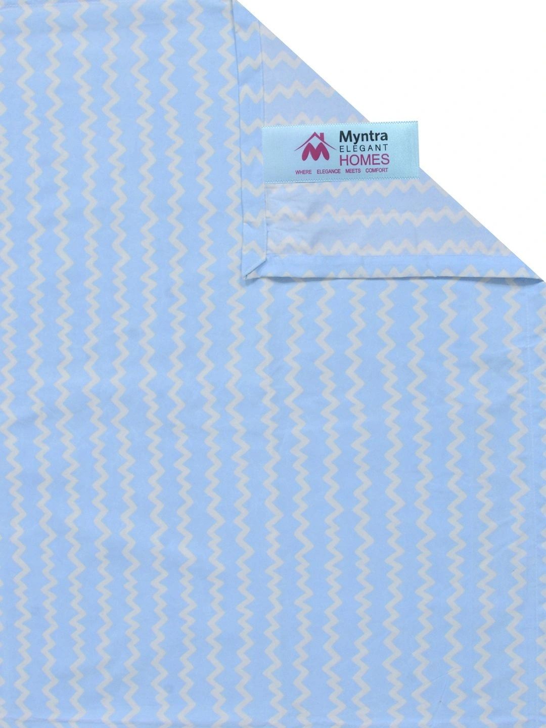 Myntra Elegant Homes Blue 300 TC Single Bedsheet with 1 Pillow Covers