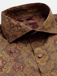 Raymond Pure Cotton Contemporary Fit Opaque Printed Formal Shirt