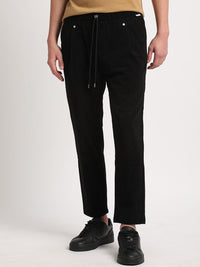THE BEAR HOUSE Men Relaxed Loose Fit Corduroy Cotton Regular Trousers