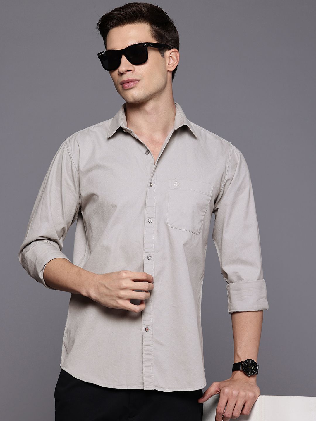 Raymond Pure Cotton Slim Fit Casual Shirt
