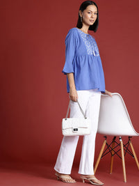 all about you Pure Cotton Printed  A-line Short Kurti