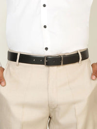 Teakwood Leathers Men Textured Leather Reversible Formal Belt
