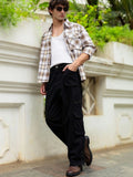 Eszett Men Baggy High-Rise No Fade Cargo Styles Jeans