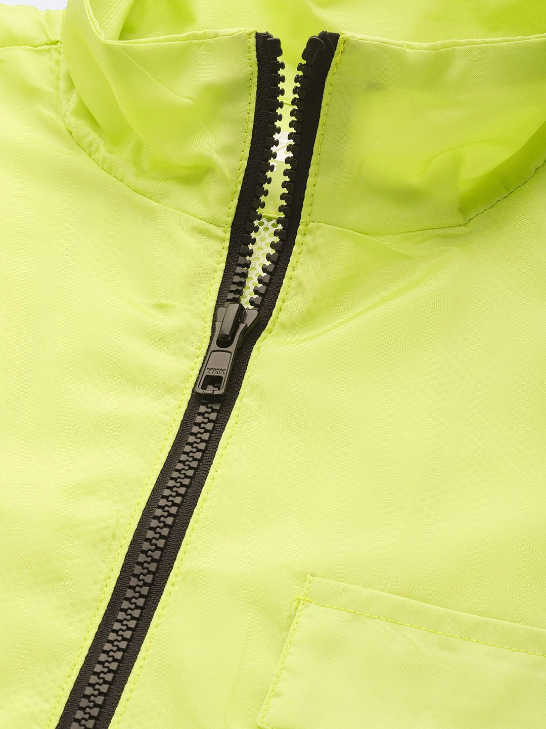 DressBerry Women Fluorescent Green Solid Lightweight Sporty Jacket