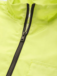 DressBerry Women Fluorescent Green Solid Lightweight Sporty Jacket