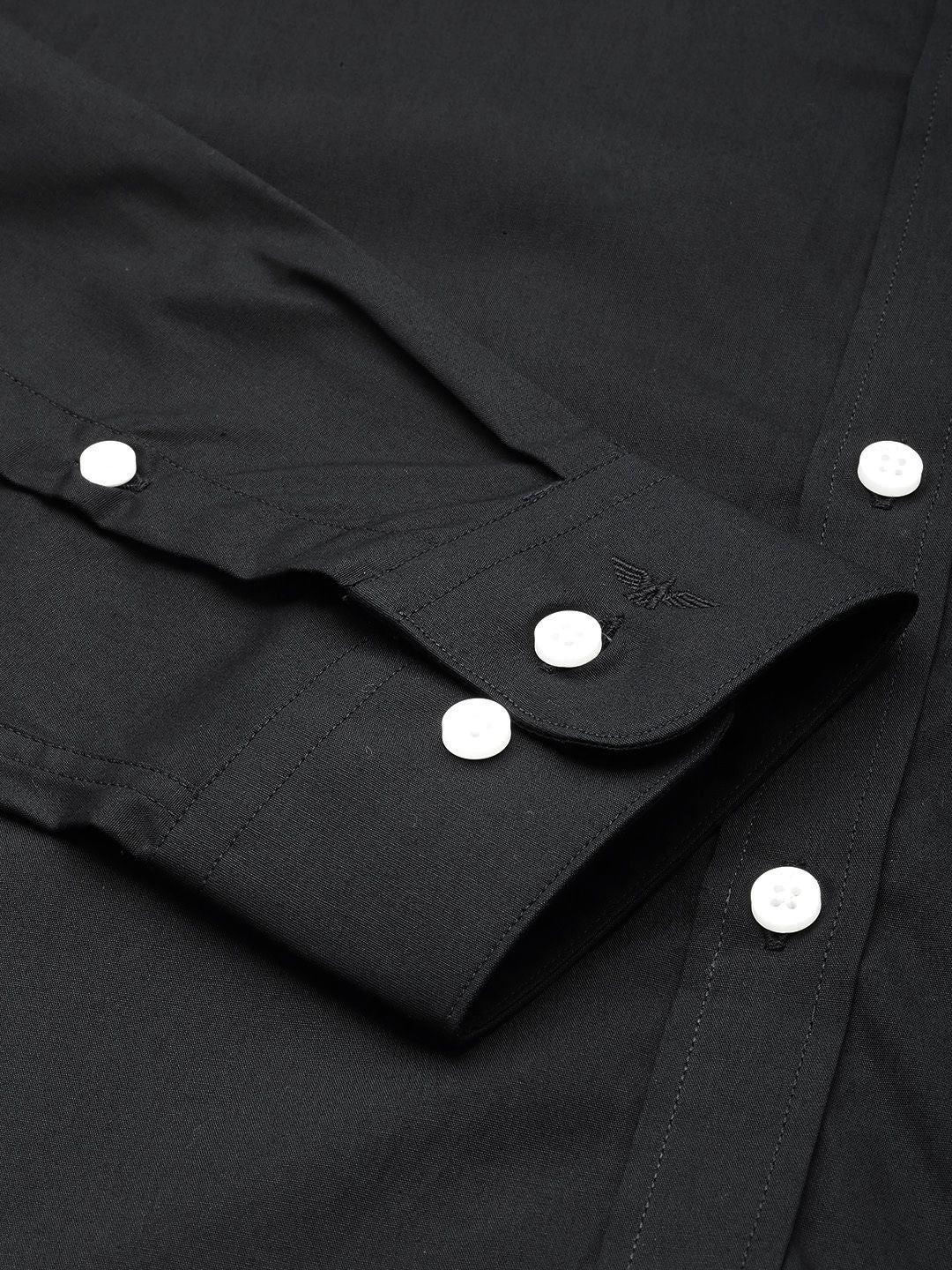 Park Avenue Slim Fit Mandarin Collar Opaque Pure Cotton Formal Shirt