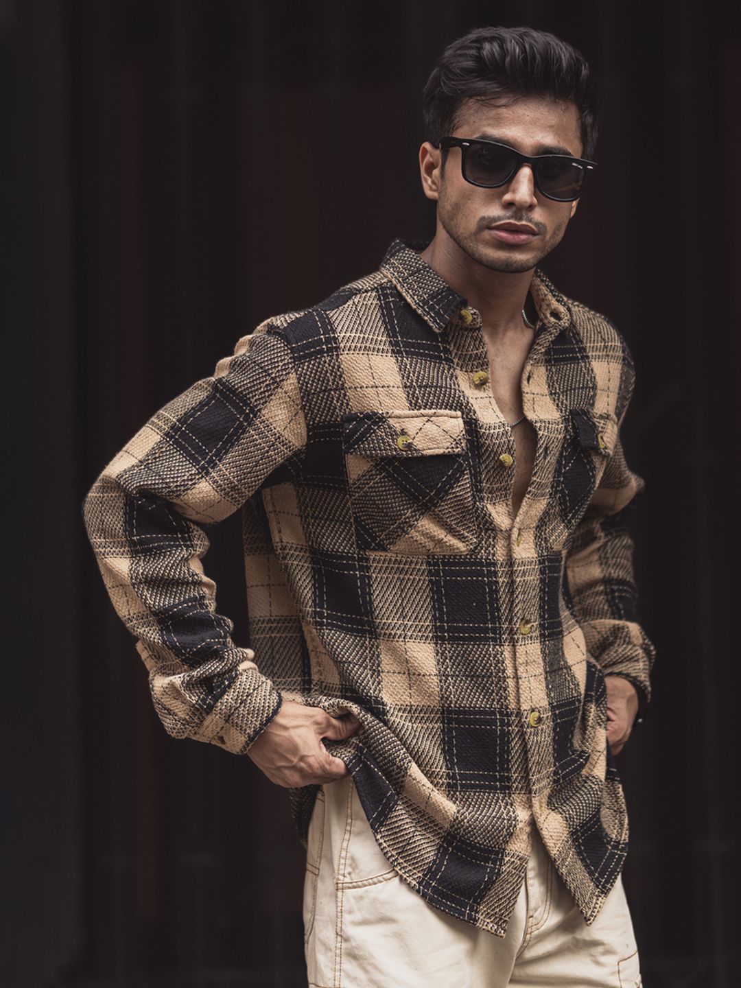 Powerlook Men Tartan Checks Opaque Checked Casual Shirt