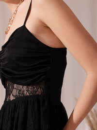 STREET 9 Shoulder Straps Print Lace Sheath Dress