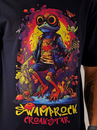 The Indian Garage Co Men Back Printed Boxy Oversized Round Neck T-shirt