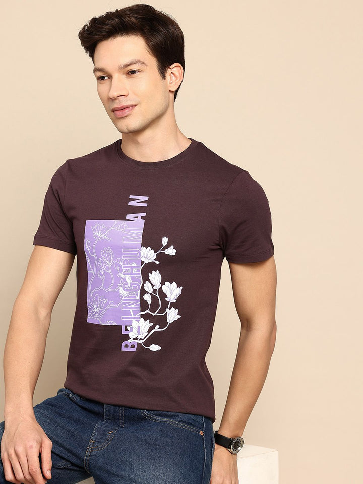 Being Human Graphic Printed Pure Cotton Slim Fit T-shirt