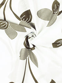 Story@home 2 Pieces Off White & Grey Floral Door Curtain