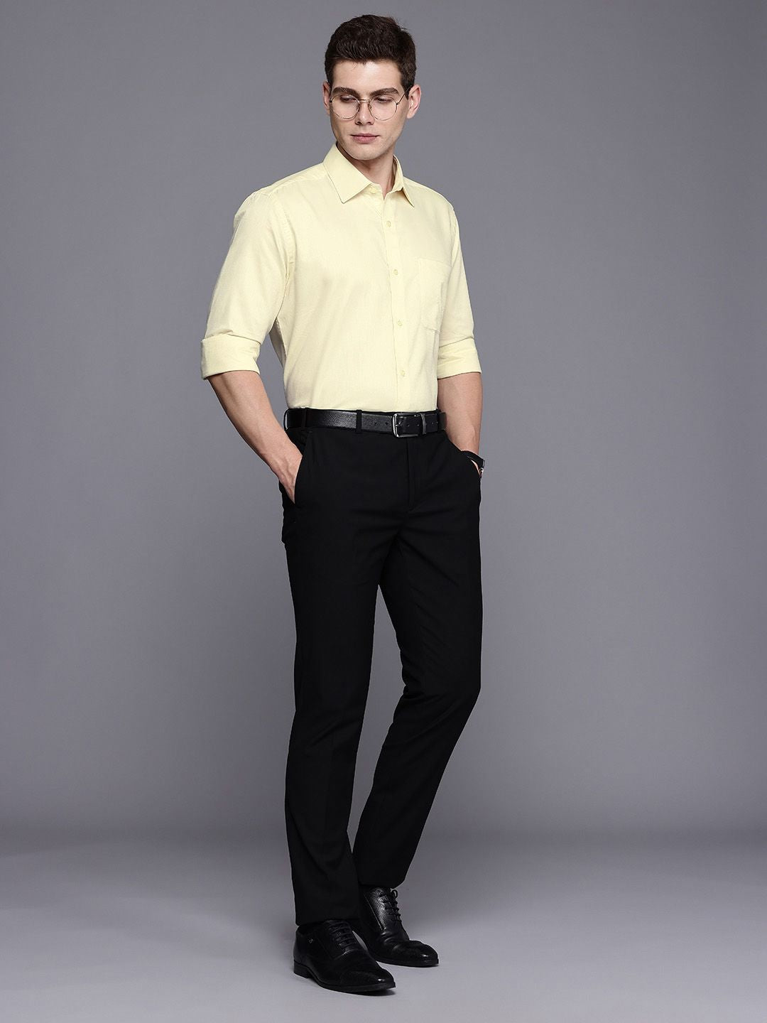 Raymond Textured Pure Cotton Formal Shirt