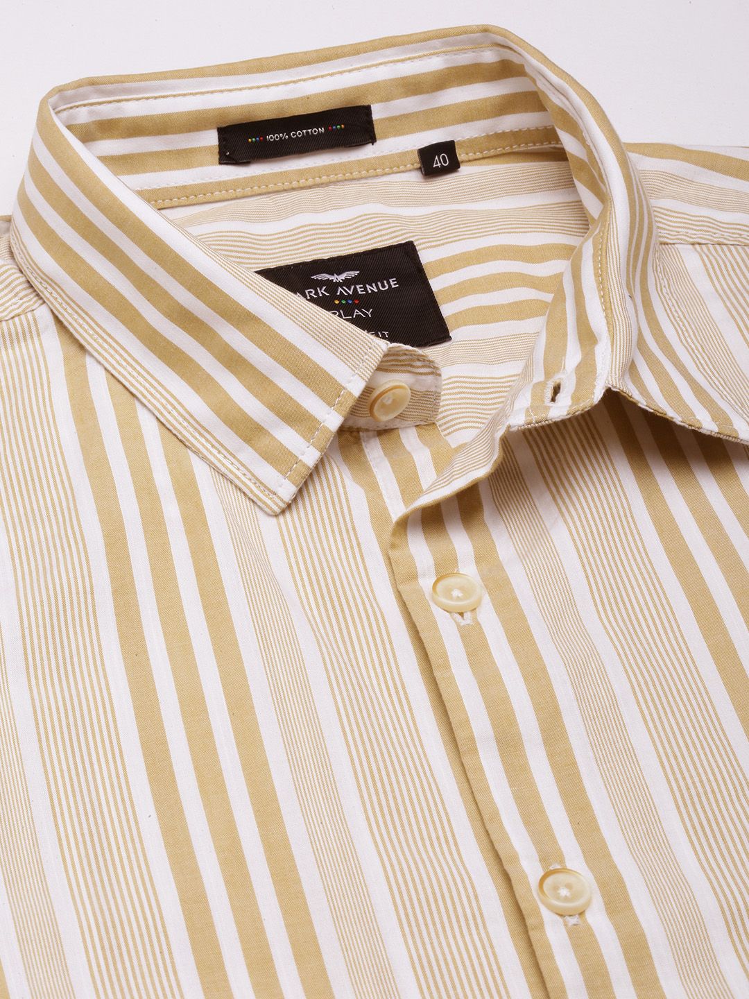Park Avenue Slim Fit Striped Pure Cotton Casual Shirt