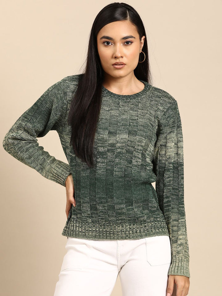 all about you Women Ribbed Acrylic Pullover