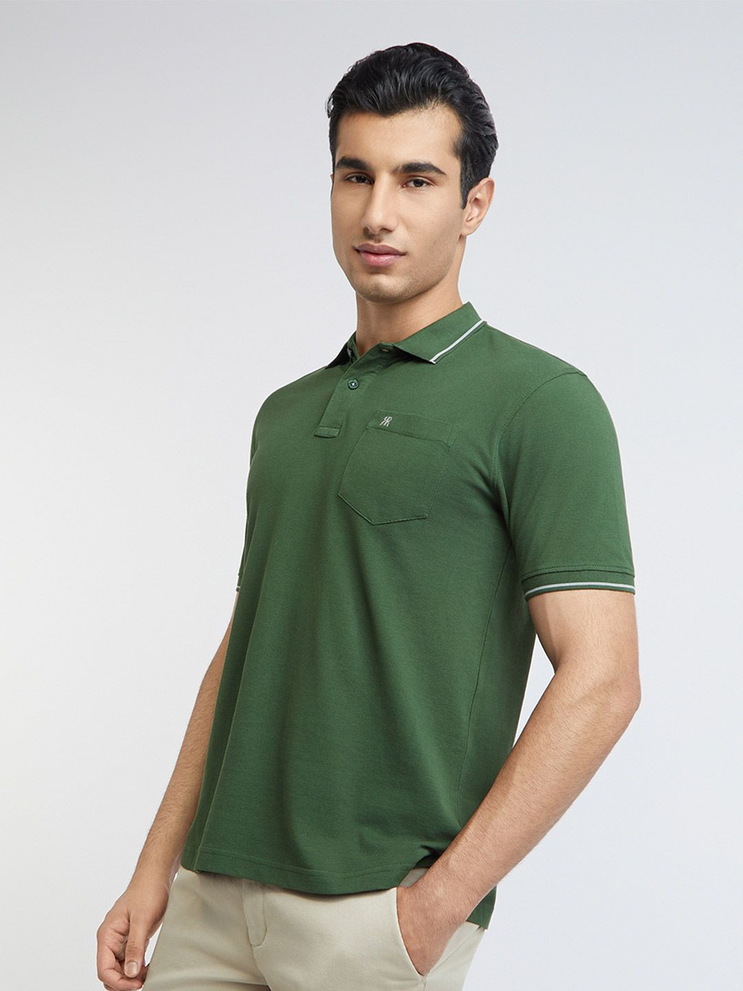 Raymond Pure Cotton Modern Fit Polo Collar T-shirt