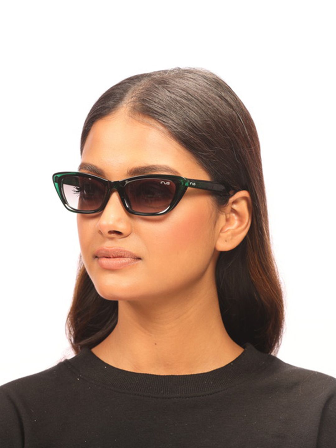 Irus oleh idee wanita cermin mata hitam cateye dengan lensa dilindungi UV IRS1210C5SG