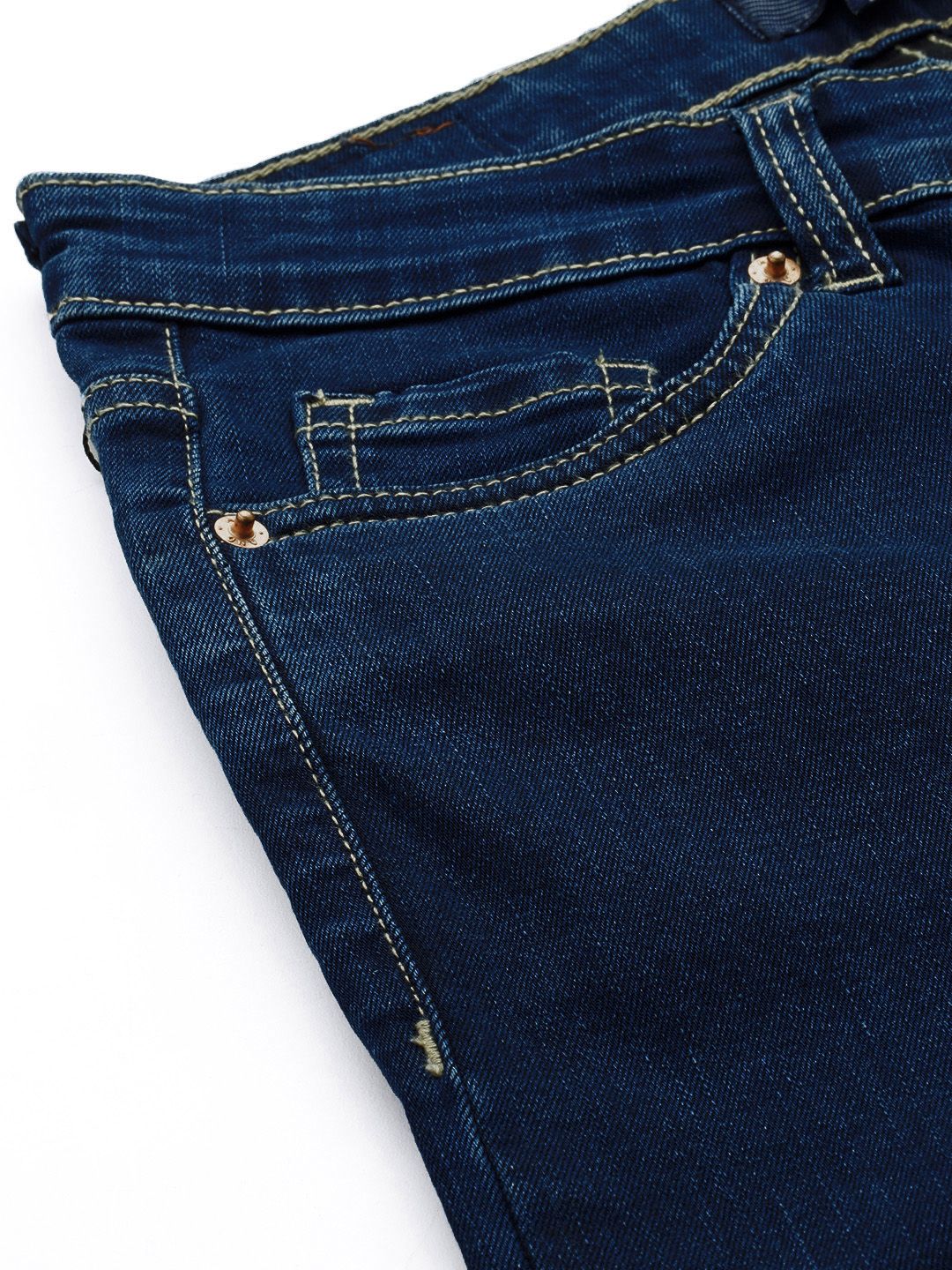AND Women Wide Leg Light Fade Stretchable Mid-Rise Jeans