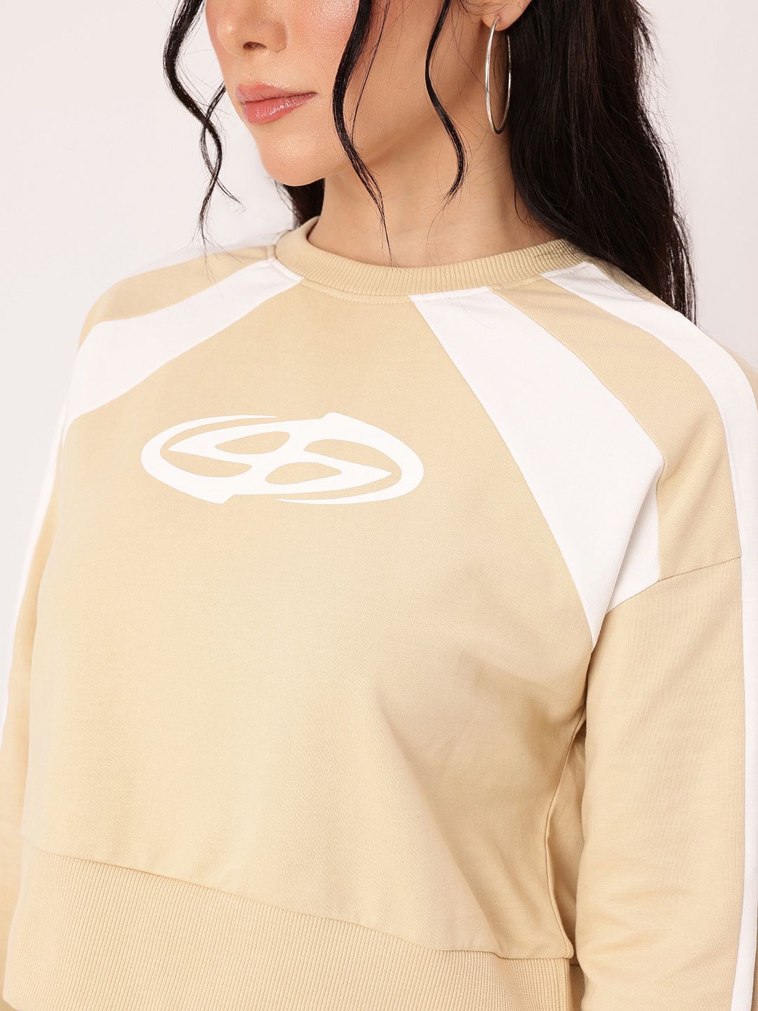 DressBerry Printed Cotton Terry Relaxed Fit Sweatshirts