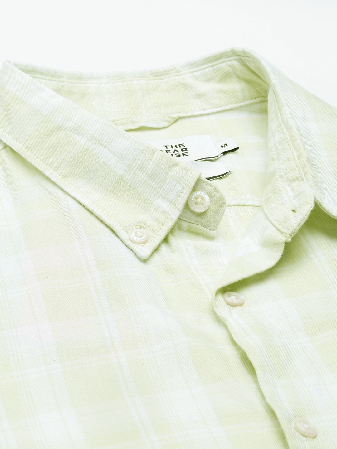 THE BEAR HOUSE Men Green Slim Fit Tartan Checks Checked Casual Shirt