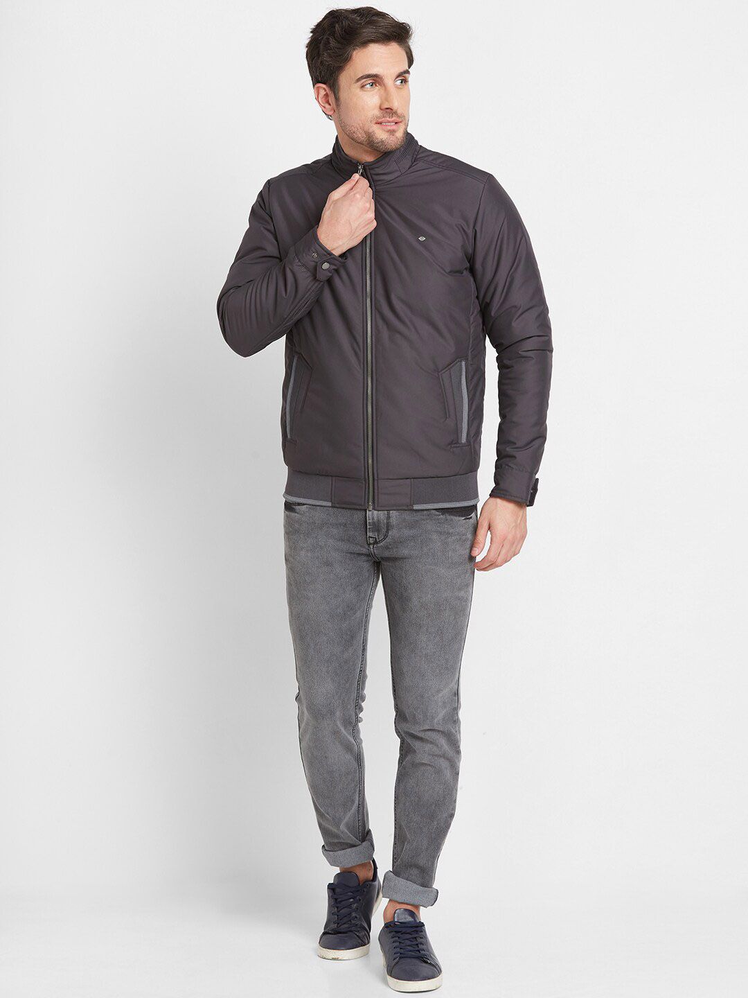 Being Human Mock Collar Padded Jacket