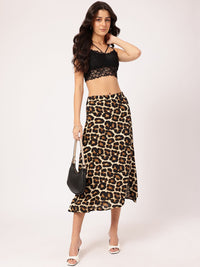 DressBerry Animal Print A-Line Skirt