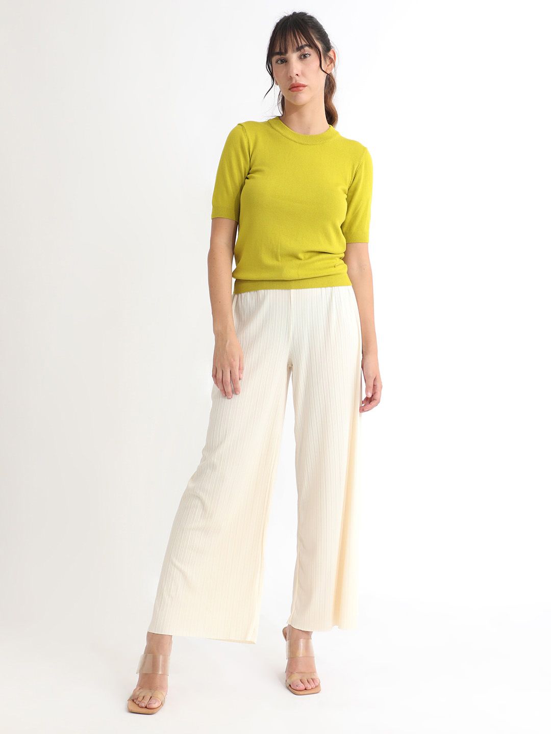 RAREISM Round Neck Knitted Pullover