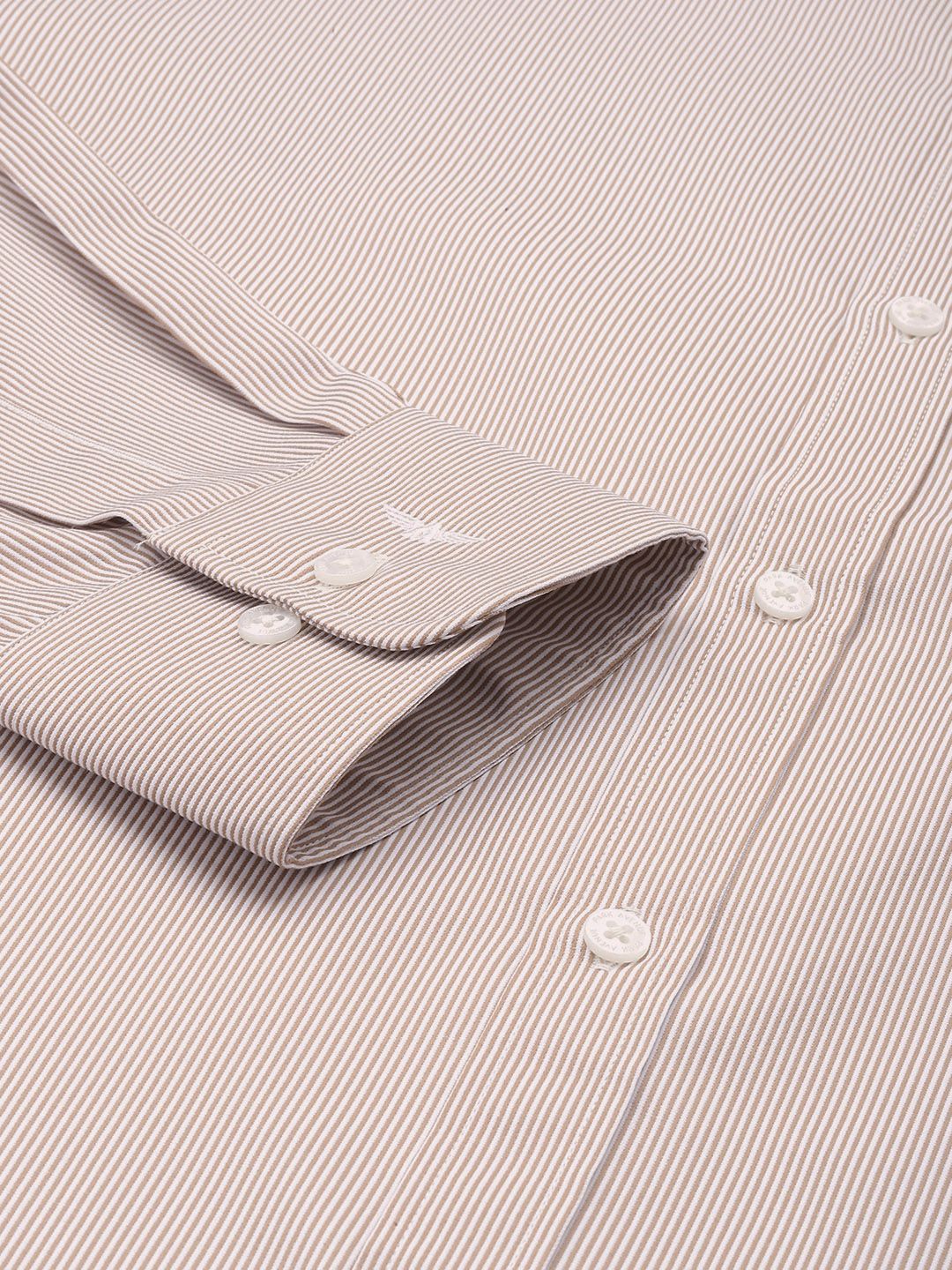 Park Avenue Pure Cotton Slim Fit Opaque Striped Formal Shirt