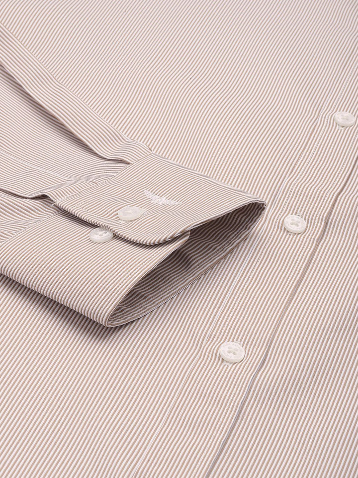 Park Avenue Pure Cotton Slim Fit Opaque Striped Formal Shirt