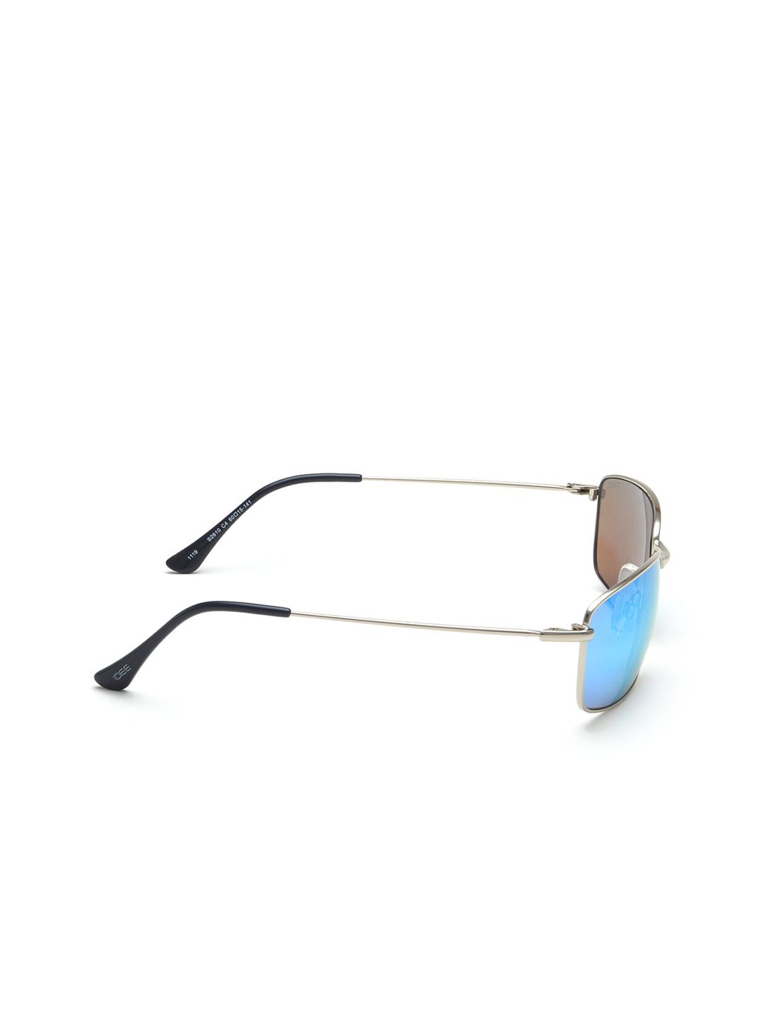IDEE Men Blue Lens & Silver-Toned Polarised Rectangle Sunglasses IDS2610C4SG