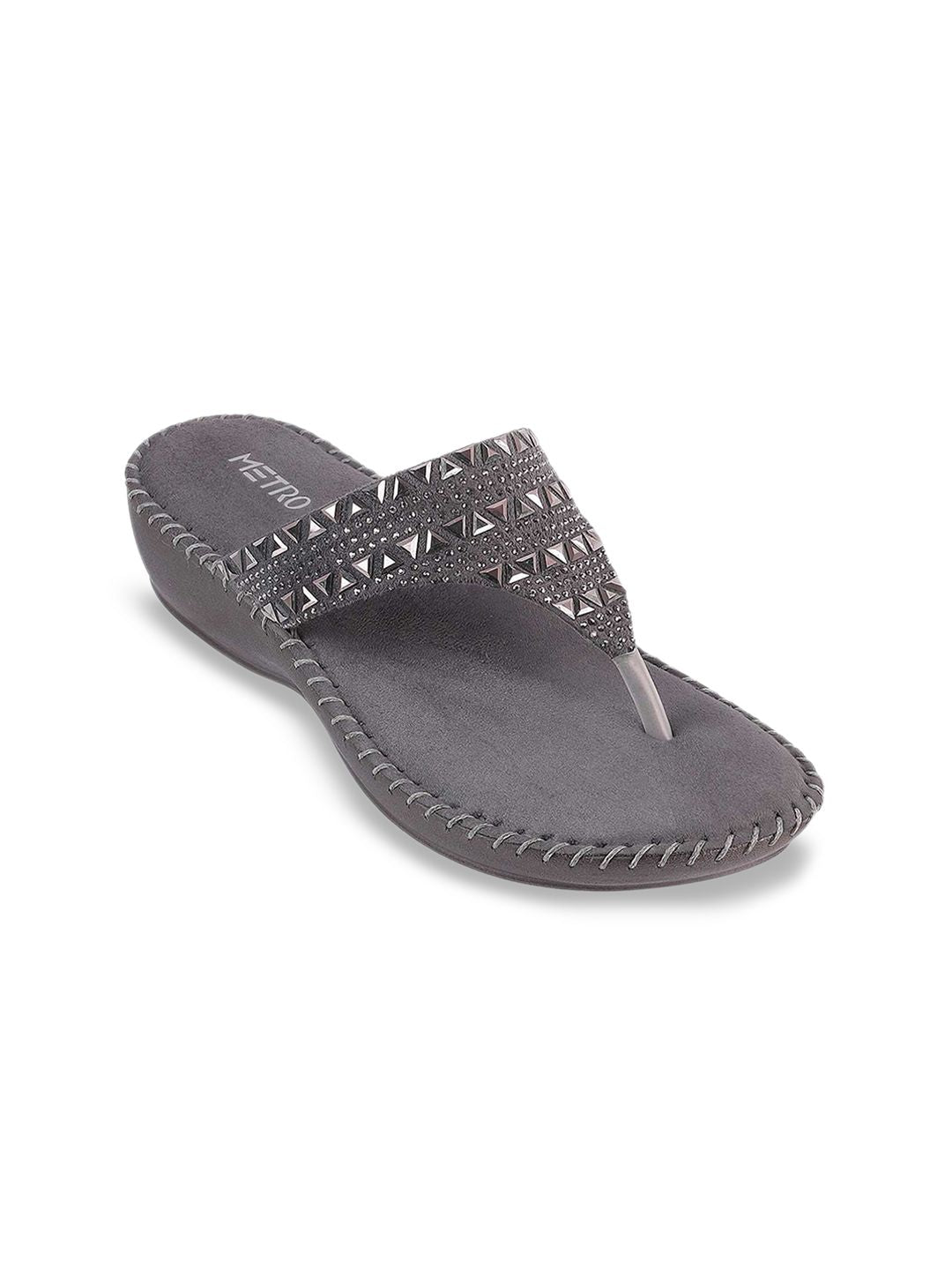 Metro Embellished Open Toe Comfort Heels