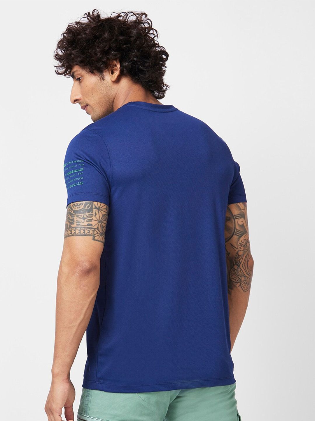 SPYKAR Graphic Printed Slim Fit Cotton T-shirt