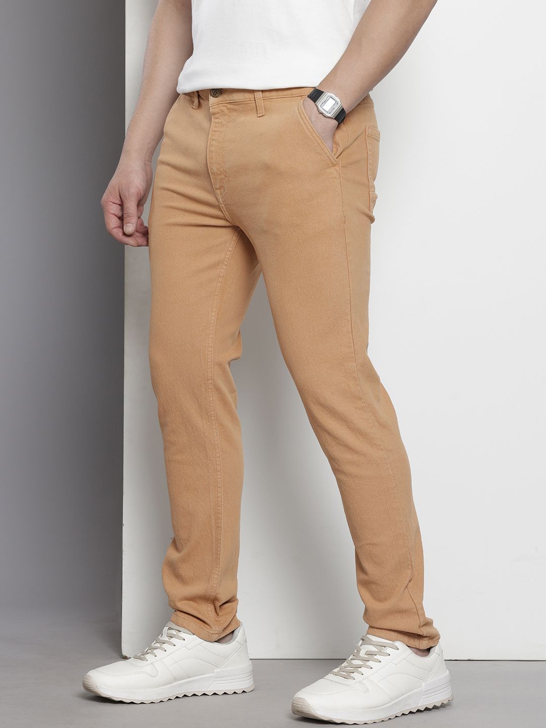 The Indian Garage Co Men Slim Fit Solid Jeans