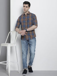 The Indian Garage Co Men Checked Casual Shirt