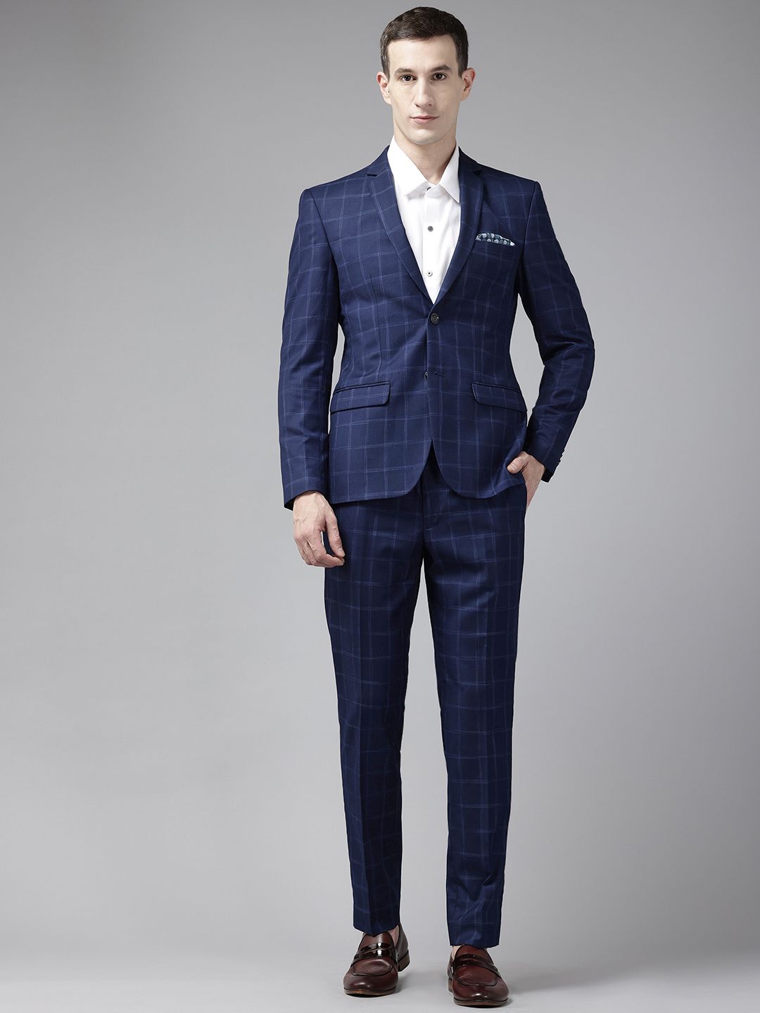 Park Avenue Neo Fit 2-Piece Checked Formal Suit