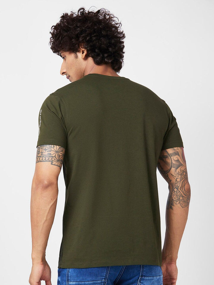 Spykar Typography dicetak t-shirt Slim Fit