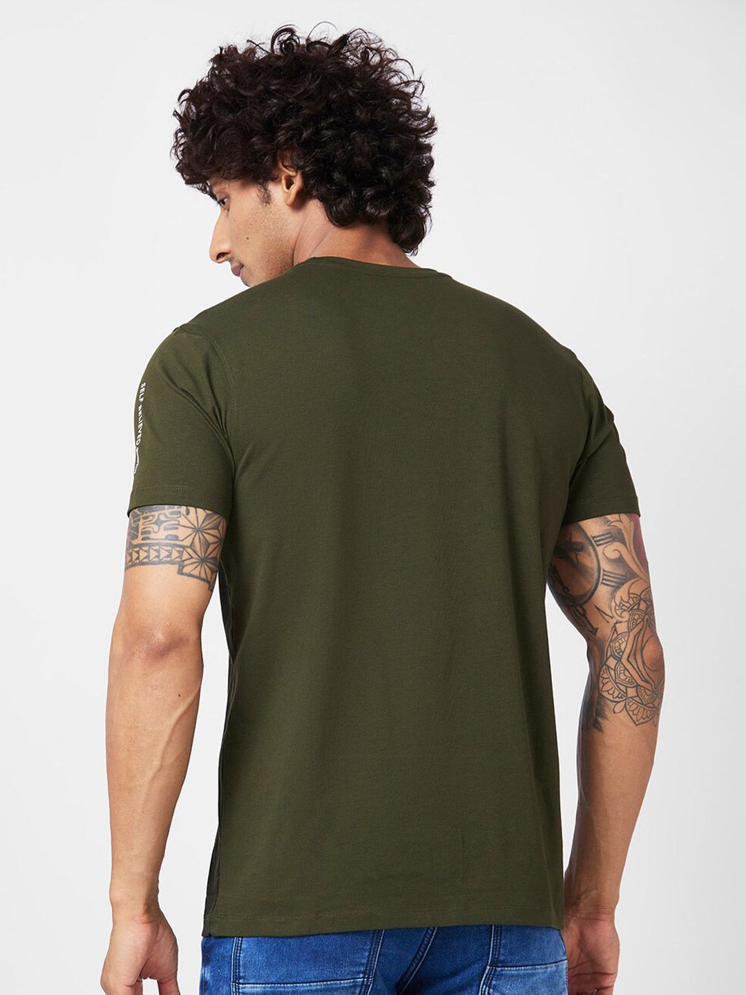 Spykar Typography dicetak t-shirt Slim Fit