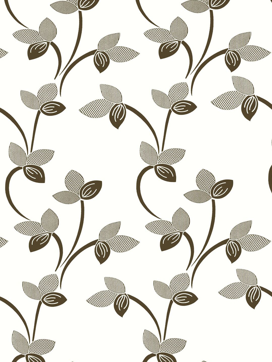 Story@home 2 Pieces Off White & Grey Floral Door Curtain